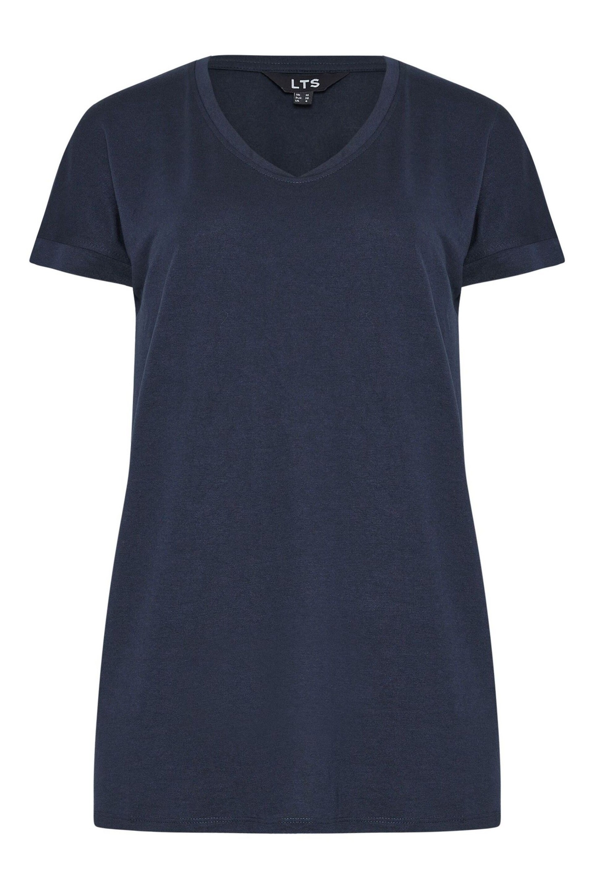 Long Tall Sally White LTS 2 PACK Tall Navy Blue & White Short Sleeve T-Shirts - Image 3 of 3
