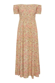 Yours Curve Pink Ditsy Floral Shirred Midaxi Dress - Image 5 of 5
