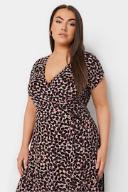 Yours Curve Red Spot Print Wrap Dress - Image 4 of 5