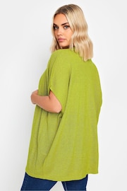 Yours Curve Green Chartreuse Short Sleeve Cardigan - Image 3 of 5