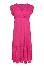 Yours Curve Pink Broderie Anglaise Dress - Image 5 of 5