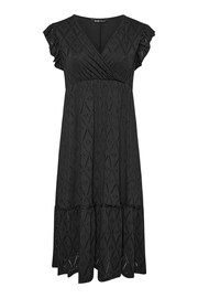 Yours Curve Black Broderie Anglaise Dress - Image 5 of 5