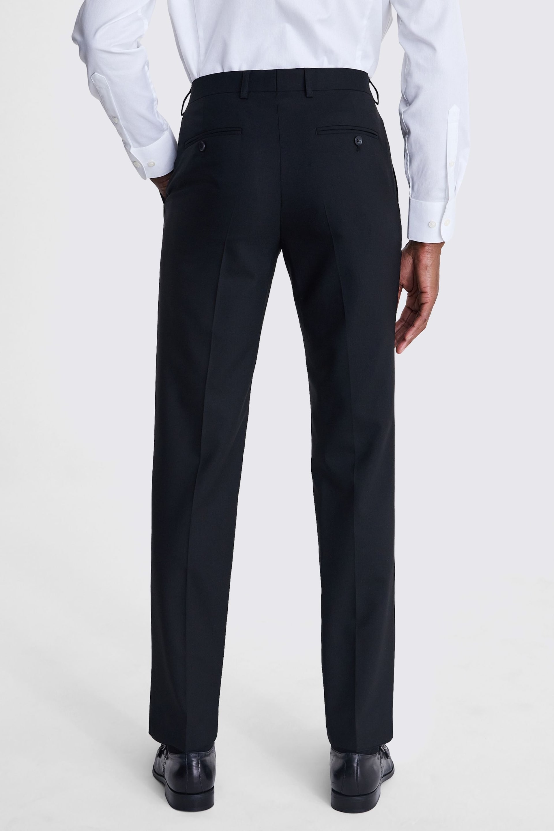 Tailored Fit Black Half Lined Trousers - Image 2 of 3