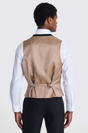 MOSS Black Tailored Fit Half Lined Waistcoat - Image 2 of 3