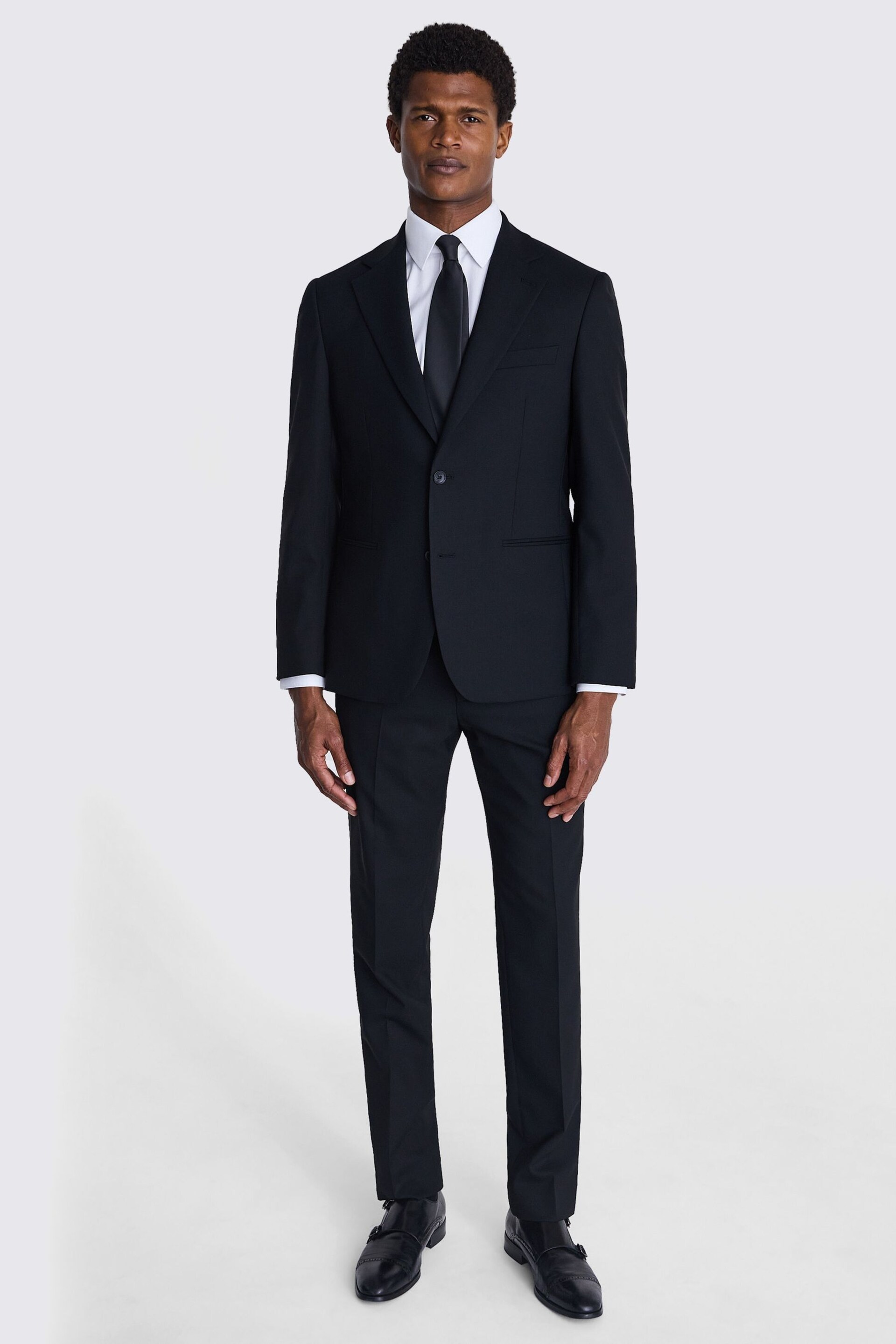 MOSS Black Tailored Fit Half Lined Jacket - Image 2 of 6