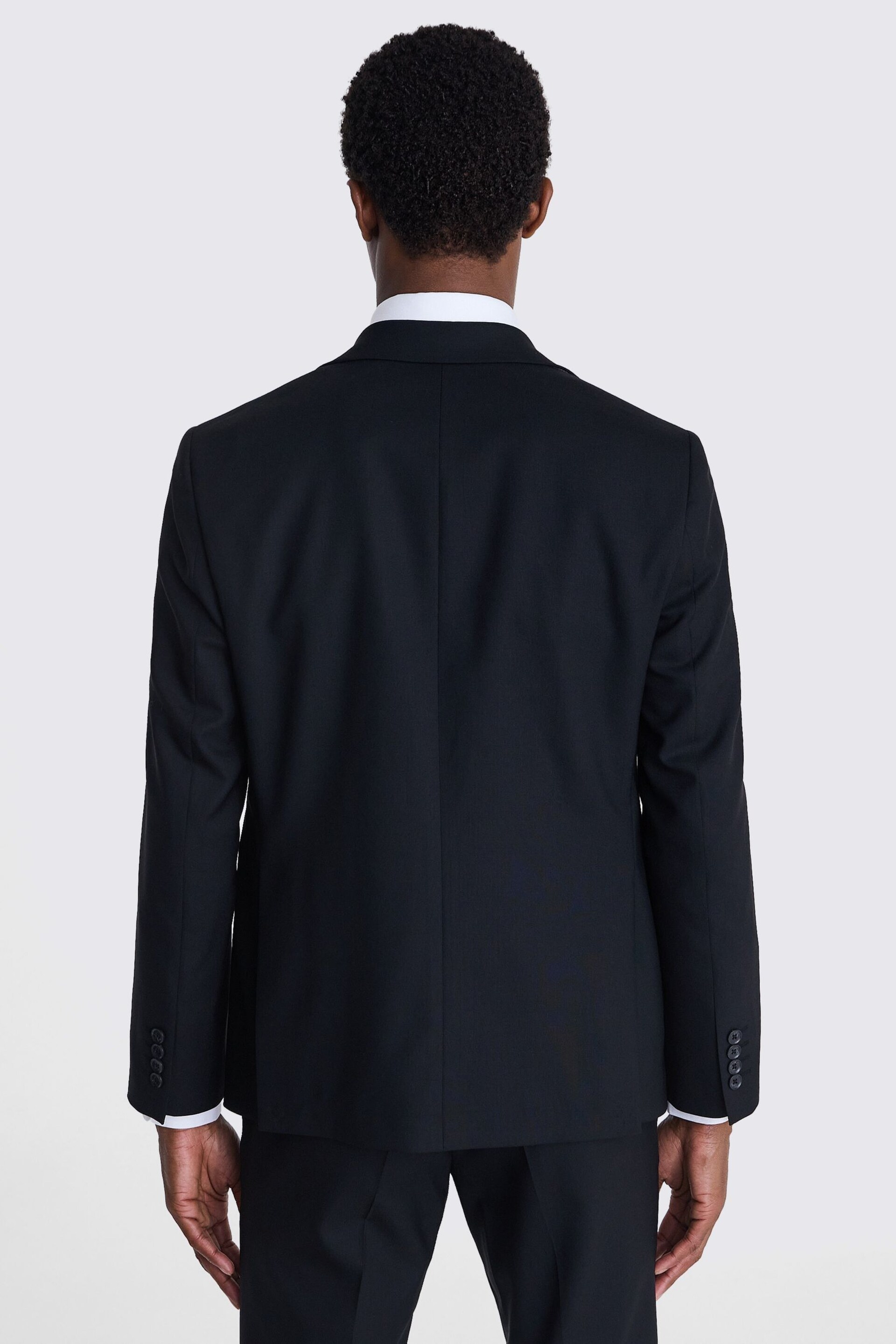 MOSS Black Tailored Fit Half Lined Jacket - Image 6 of 6