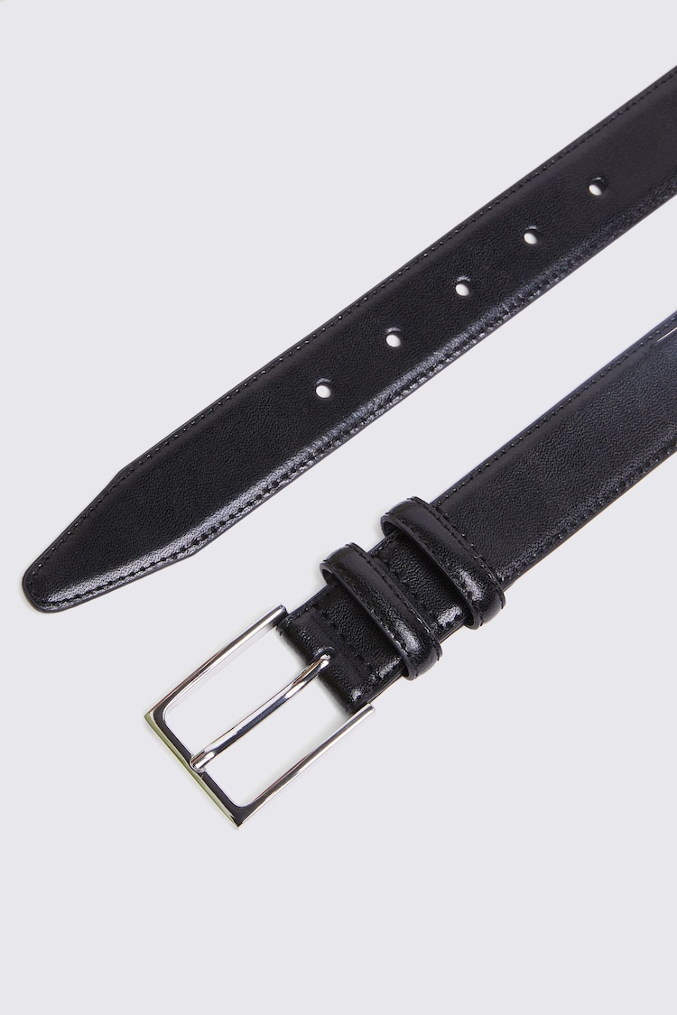 MOSS Black Classic Leather Belt - Image 2 of 2