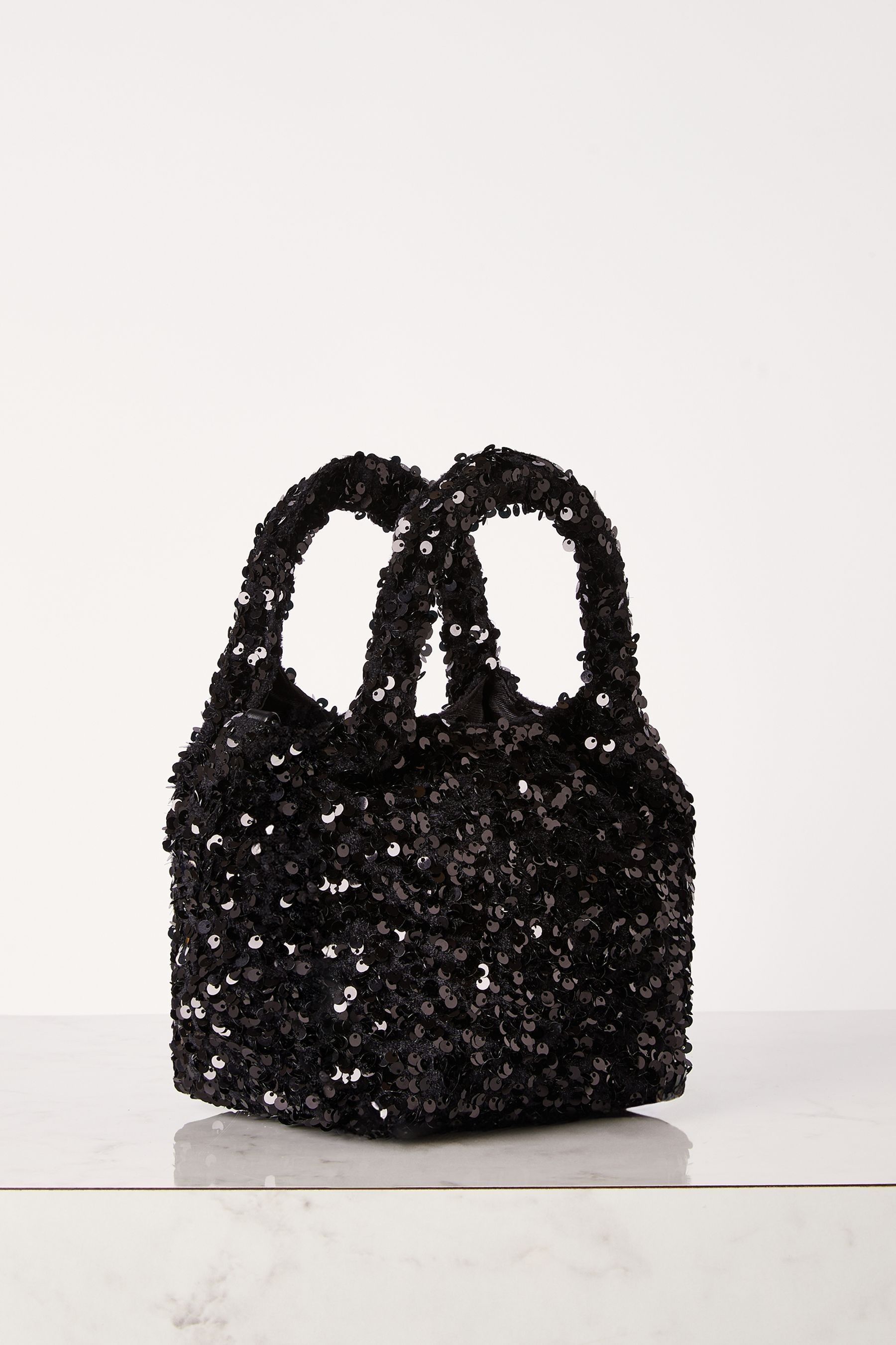 Black embellished bag discount