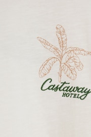 River Island Cream Regular Fit Castaway Graphic T-Shirt - Image 4 of 4