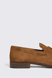 MOSS Tan Brown Highgate Suede Tassel Loafers - Image 5 of 5