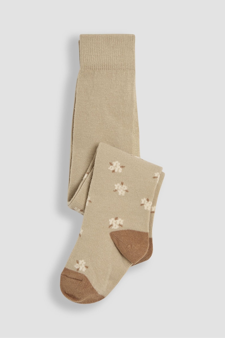 JoJo Maman Bébé Ditsy Cotton Rich Floral Tights 2 Pack - Image 2 of 6