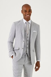 Skopes Grey Jude Silver Tailored Fit Suit Jacket - Image 1 of 3
