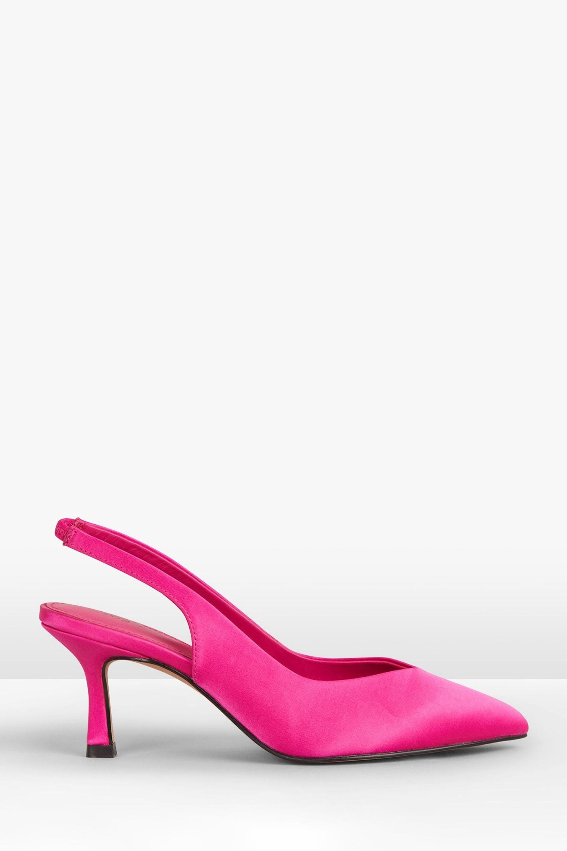 Hush Pink Joella Heeled Leather Shoes - Image 3 of 6