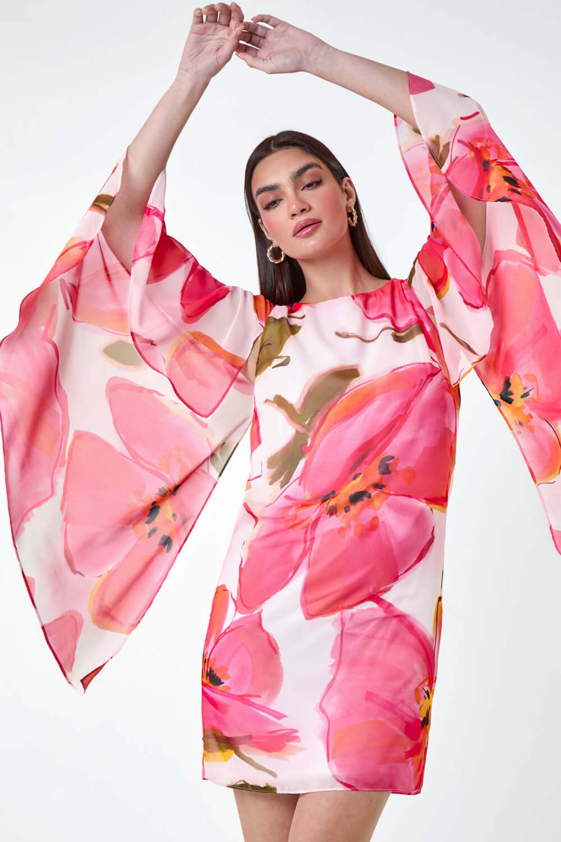 Pink chiffon cape clearance