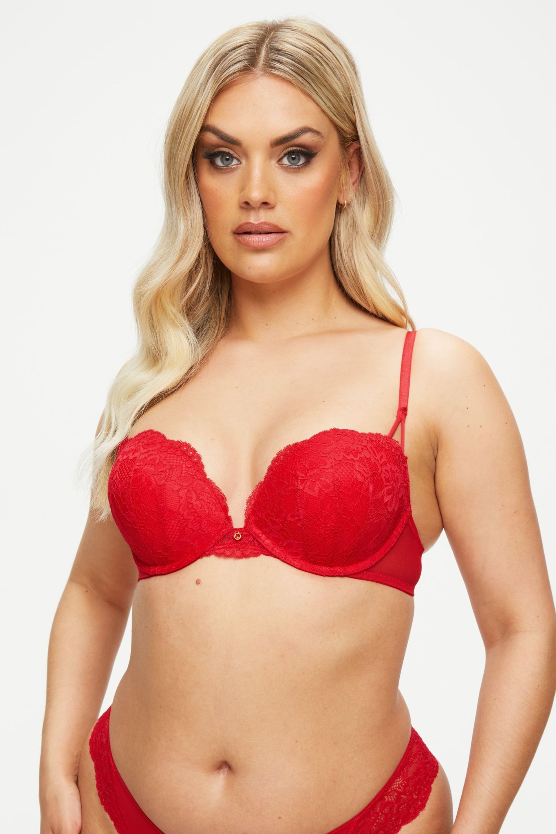 Ann Summers Red Sexy Lace Planet Boost Bra - Image 1 of 6