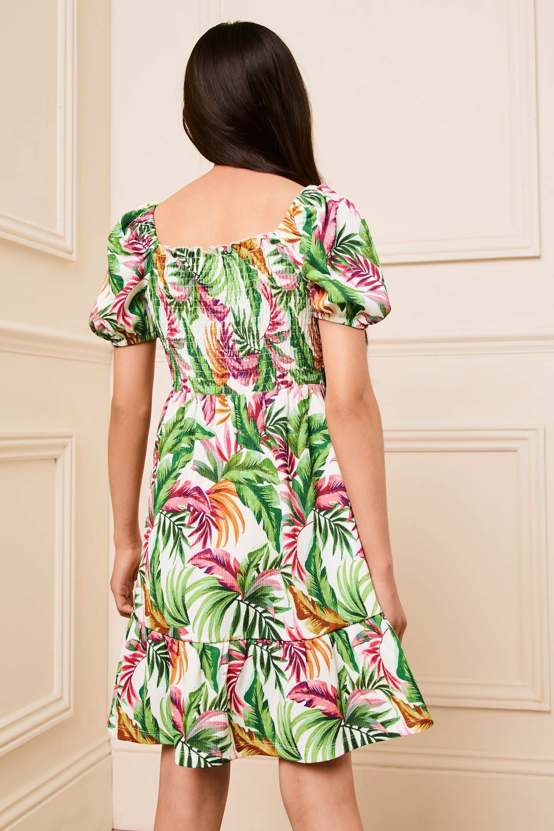Lipsy palm print dress shop