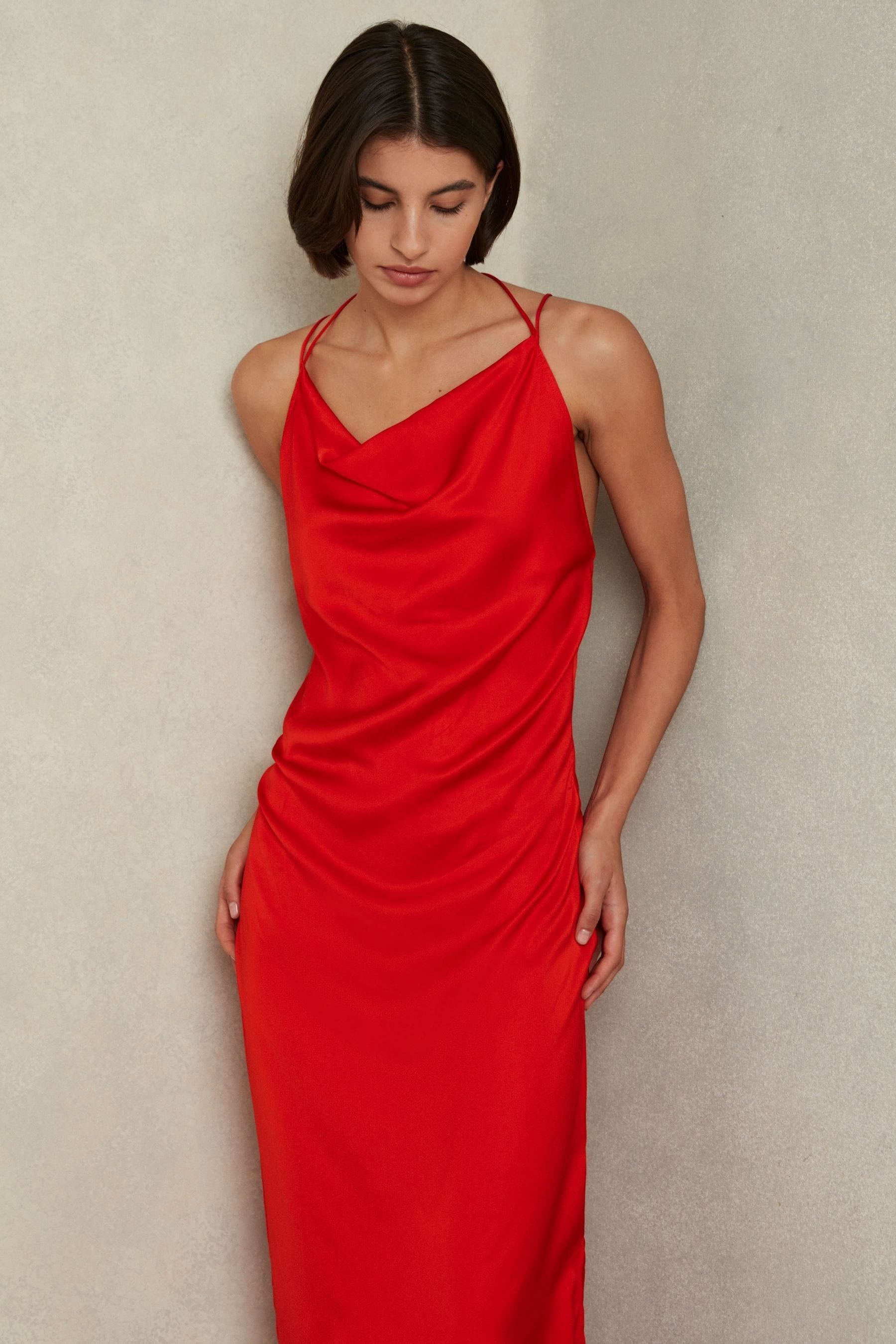 Reiss orange lace dress discount