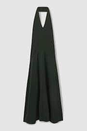 Reiss Green Rene Hybrid Knit Midi Dress - Image 2 of 5