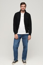 Superdry Black Essential Logo Zip Track Top - Image 1 of 5