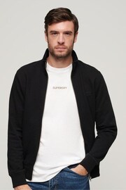 Superdry Black Essential Logo Zip Track Top - Image 5 of 5