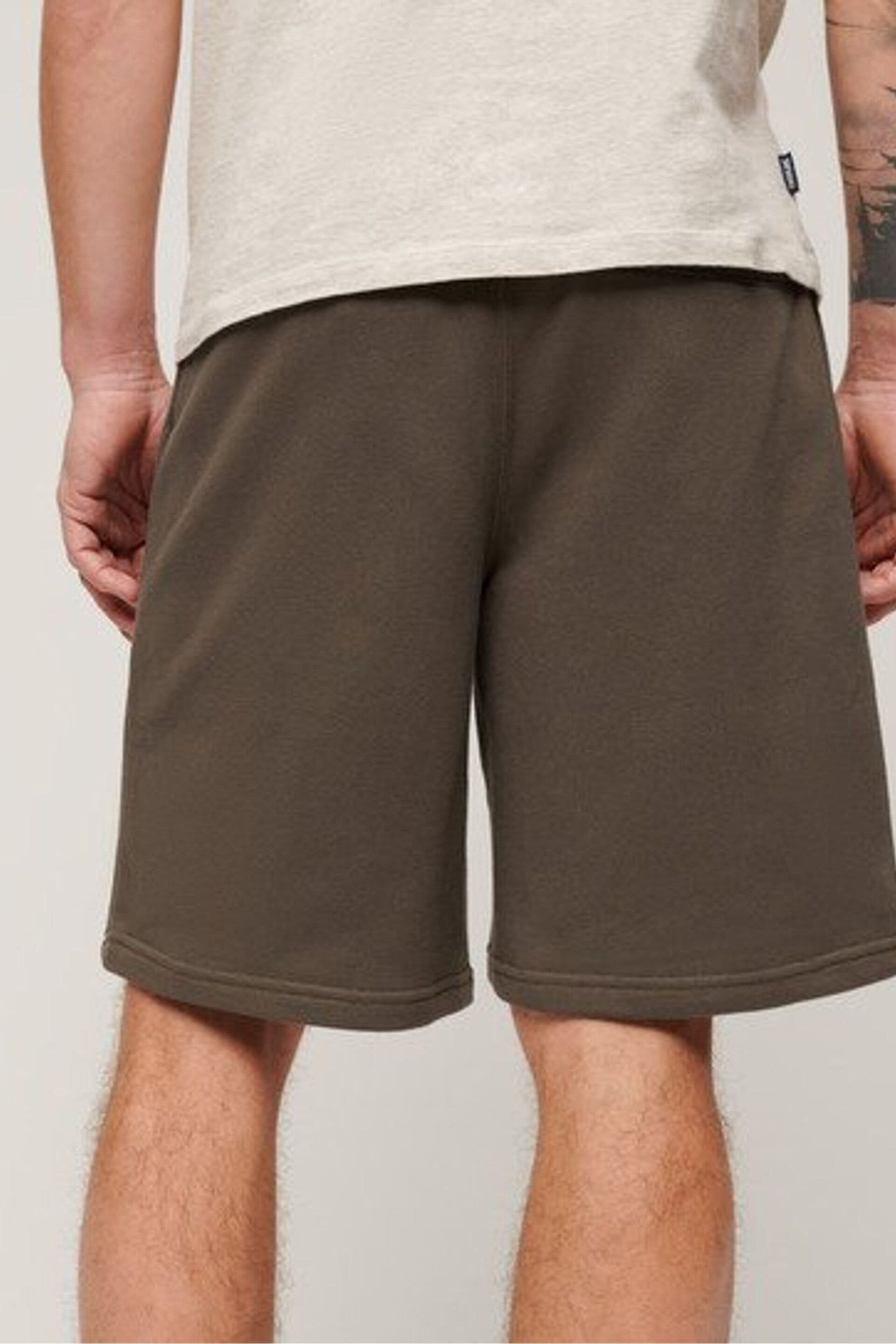Superdry Green Essential Logo Jersey Shorts - Image 1 of 6