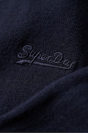 Superdry Blue Henley Cotton Cashmere Knitted Jumper - Image 5 of 6