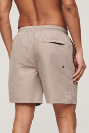 Superdry Brown Sport Graphic 17 Inch Recycled Swim Shorts - Image 2 of 6