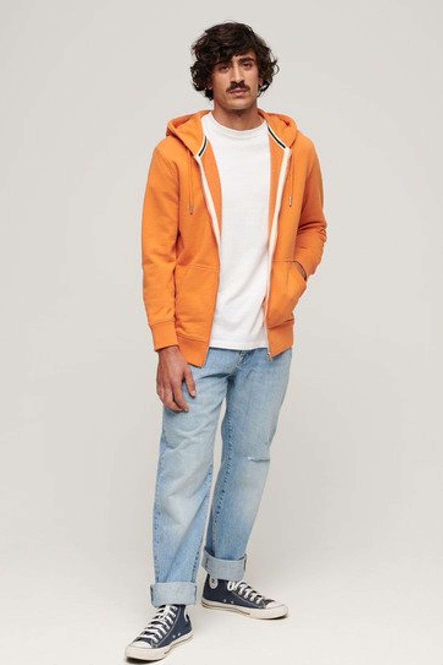 Superdry orange zip hoodie store