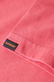 Superdry Red Jersey 100% Cotton Polo Shirt - Image 6 of 6