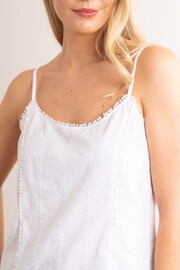 Lakeland Leather White Clothing Taylor Cotton Cami Top - Image 4 of 4