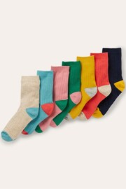 Boden Red Ribbed Socks 7 Pack - Image 1 of 2