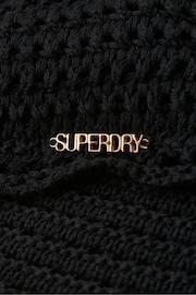 Superdry Black Cropped Halter Crochet Top - Image 6 of 7