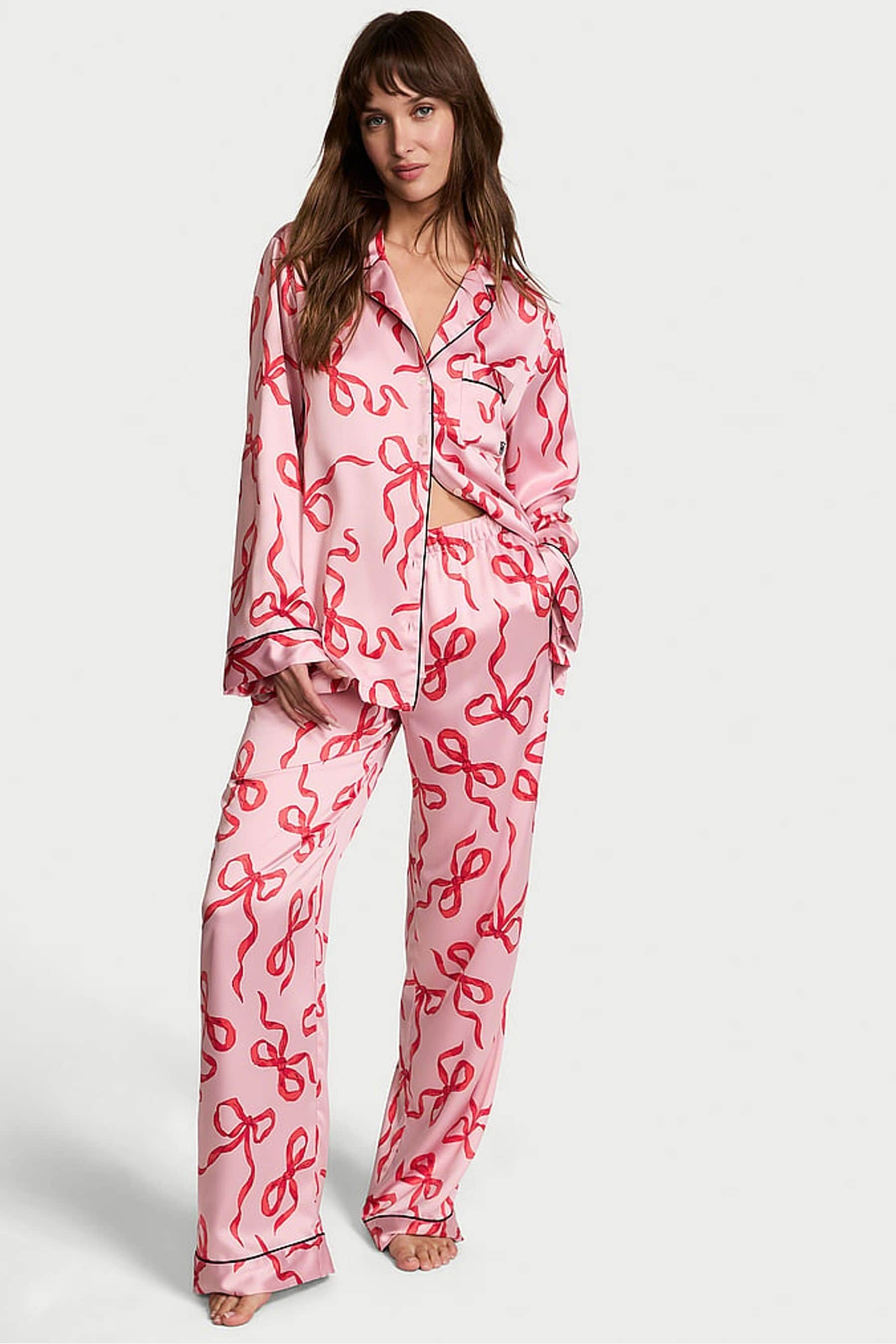 Pink victoria secret pajama set outlet