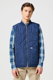 Wrangler Blue Wrangler Blue Elavated Quilted Vest Gilet - Image 5 of 6