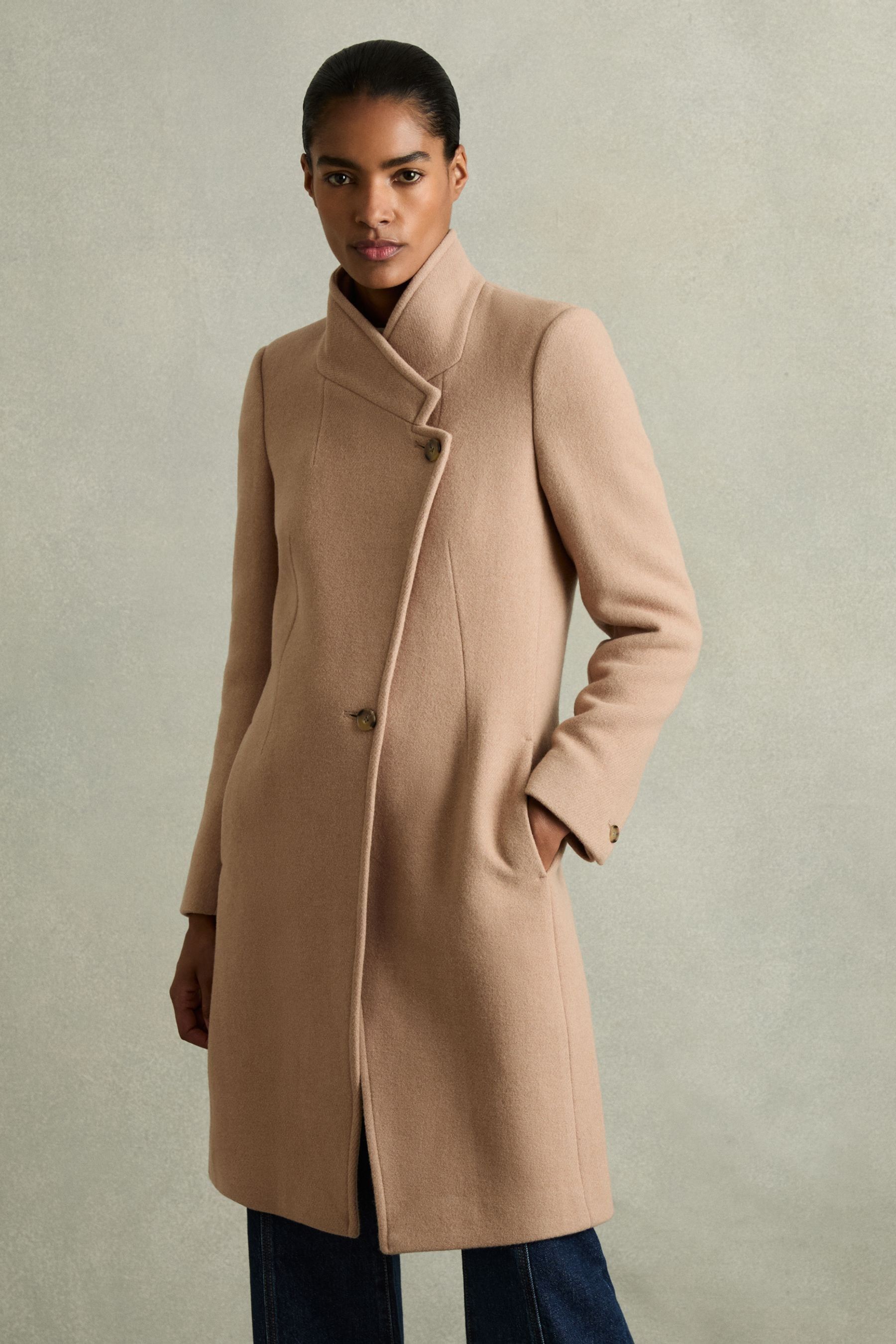 Longline double breasted coat deals