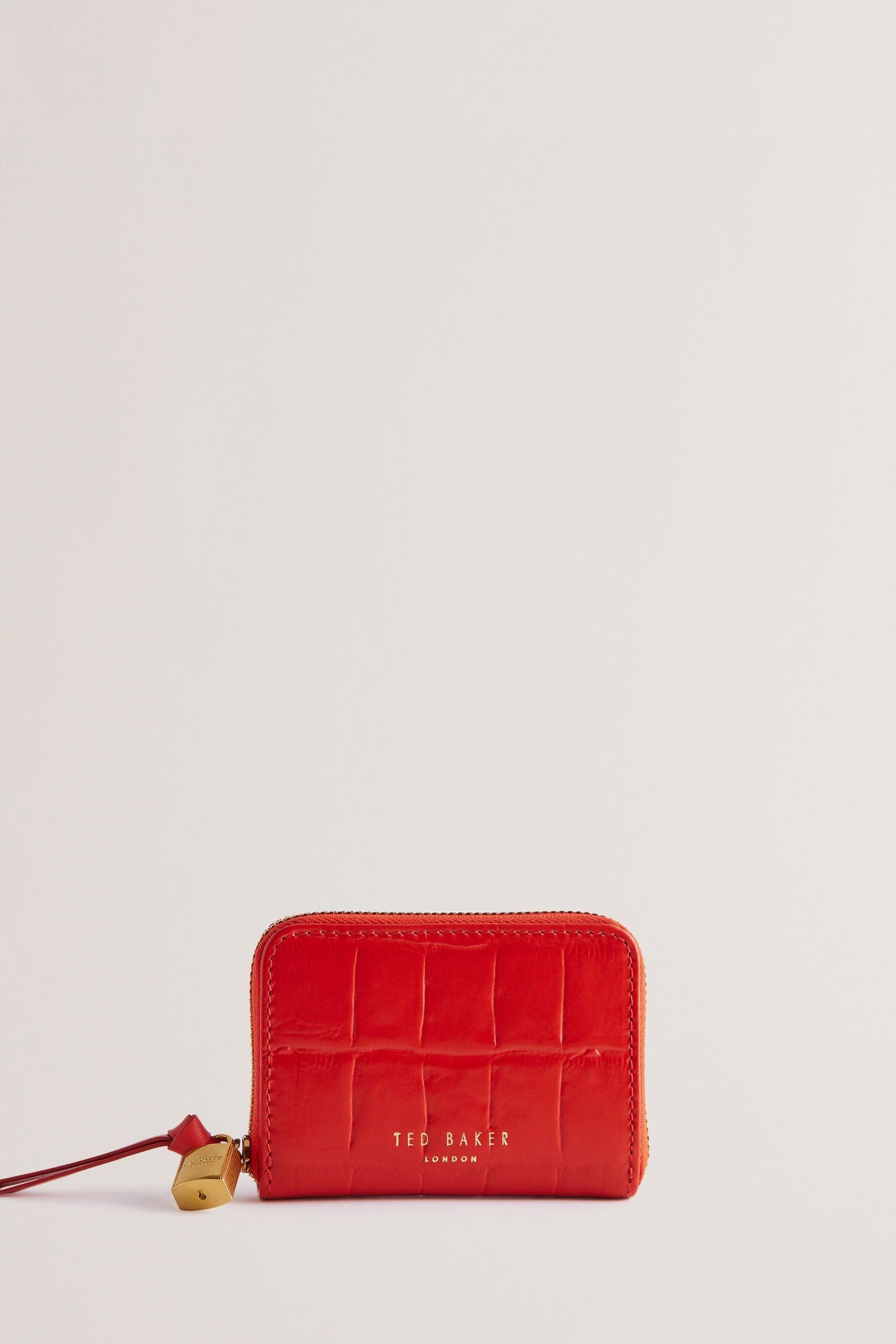 Buy Ted Baker Red Small Wesmin Padlock Detail Leather Purse from the Next UK online shop