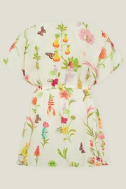 Angels By Accessorize Girls Floral Print White Kaftan - Image 3 of 3