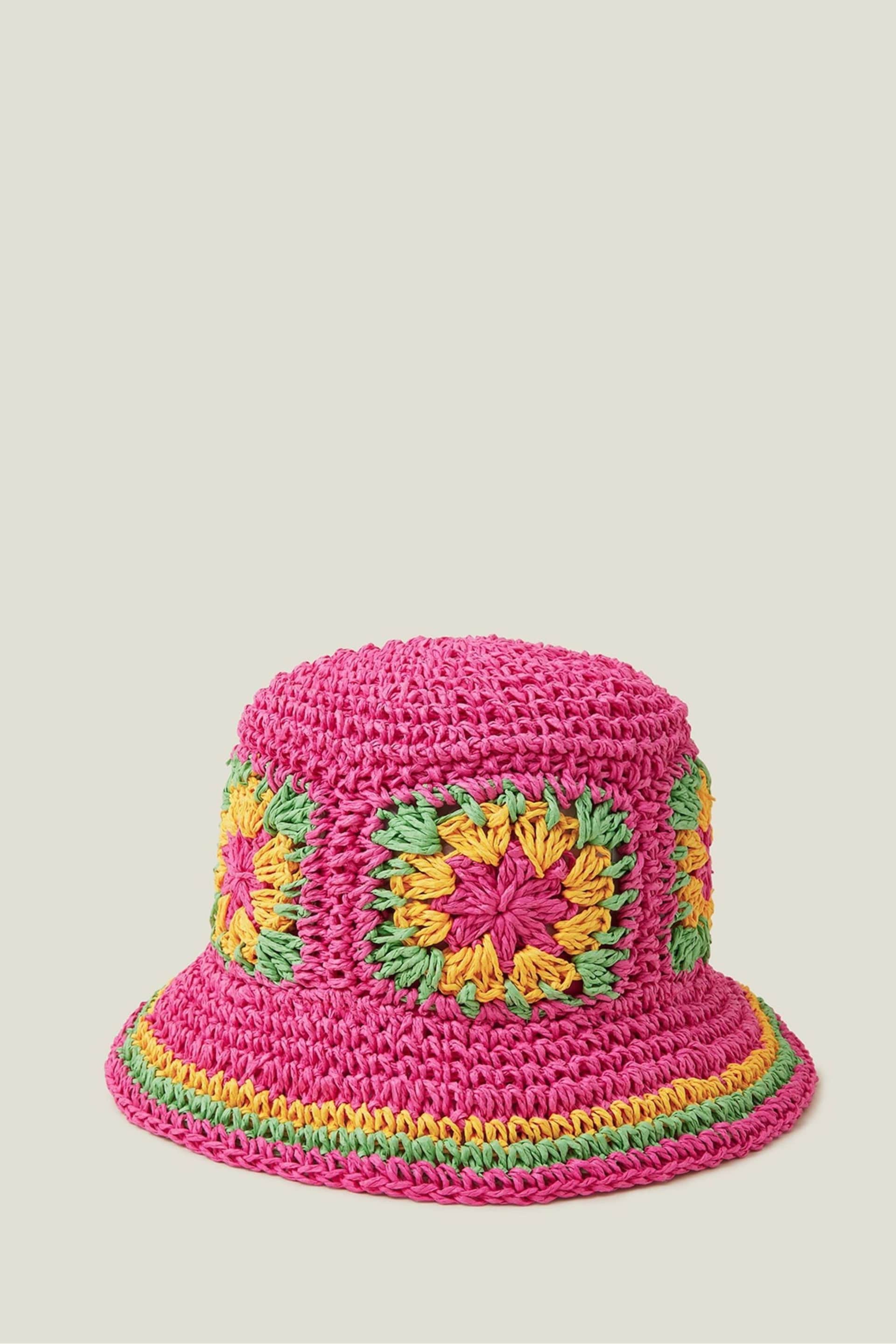 Angels By Accessorize Girls Pink Crochet Packable Hat - Image 3 of 3