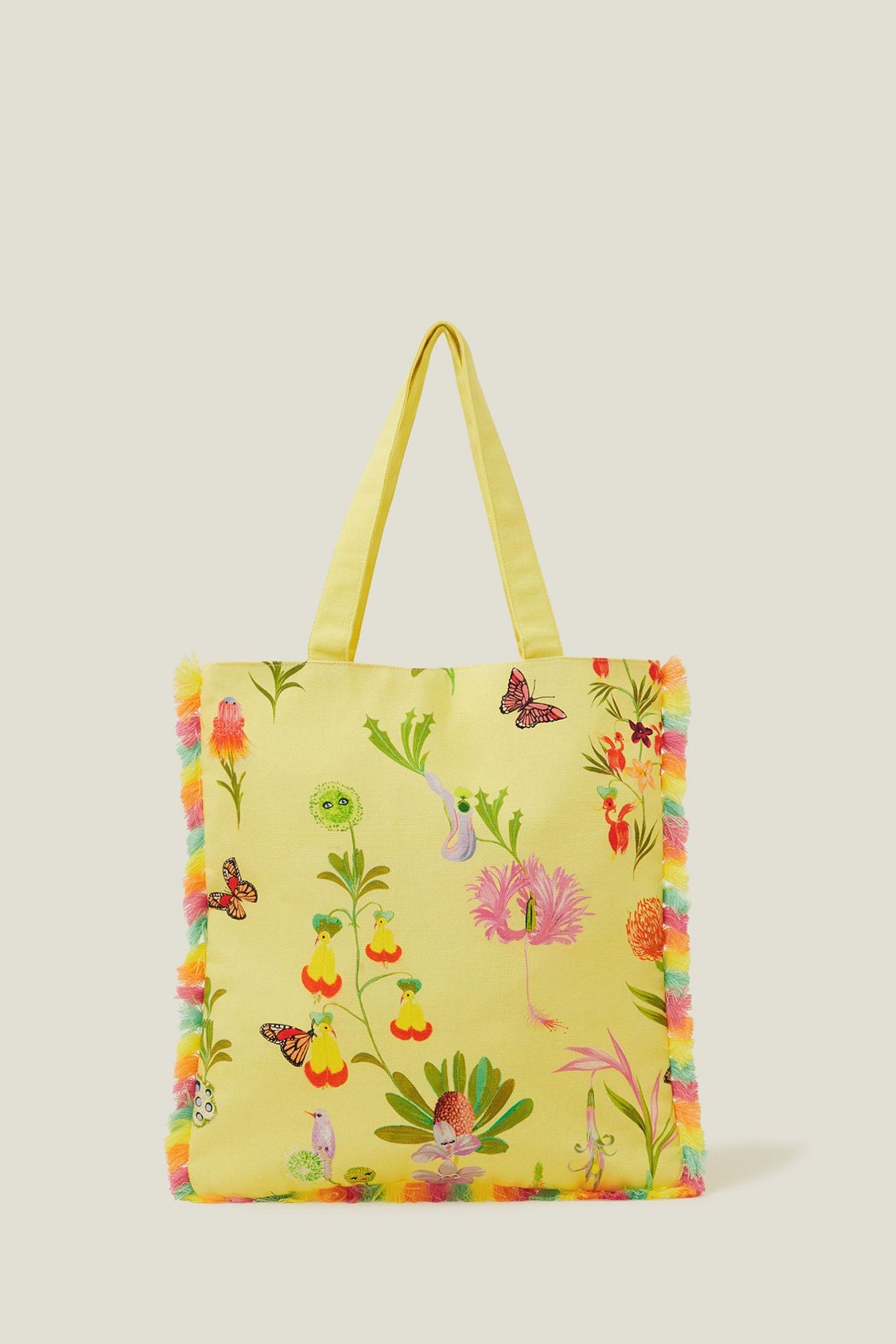 Yellow floral bag online