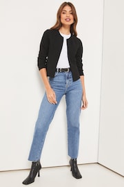 Lipsy Black Cropped Collarless Blazer Jacket - Image 3 of 4