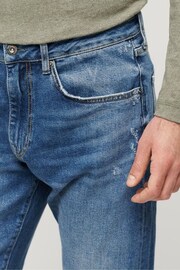 Superdry Blue Vintage Slim Straight Jeans - Image 3 of 6