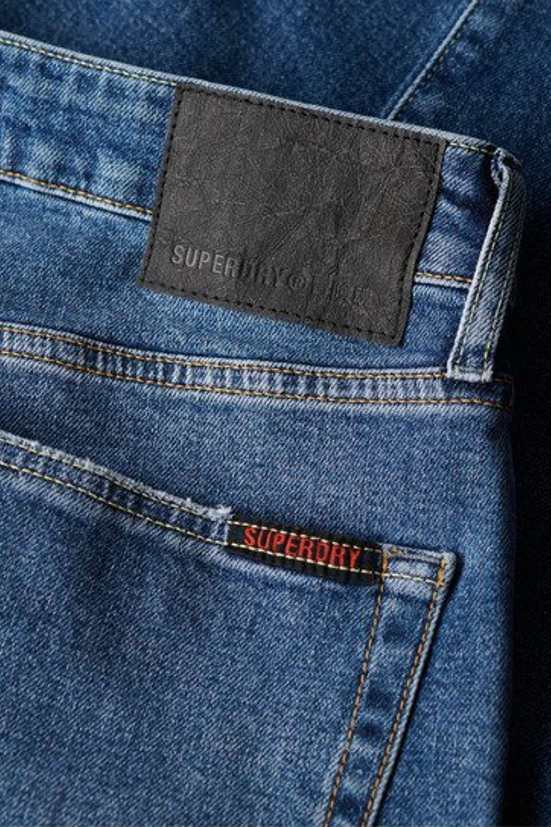 Superdry Blue Vintage Slim Straight Jeans - Image 6 of 6
