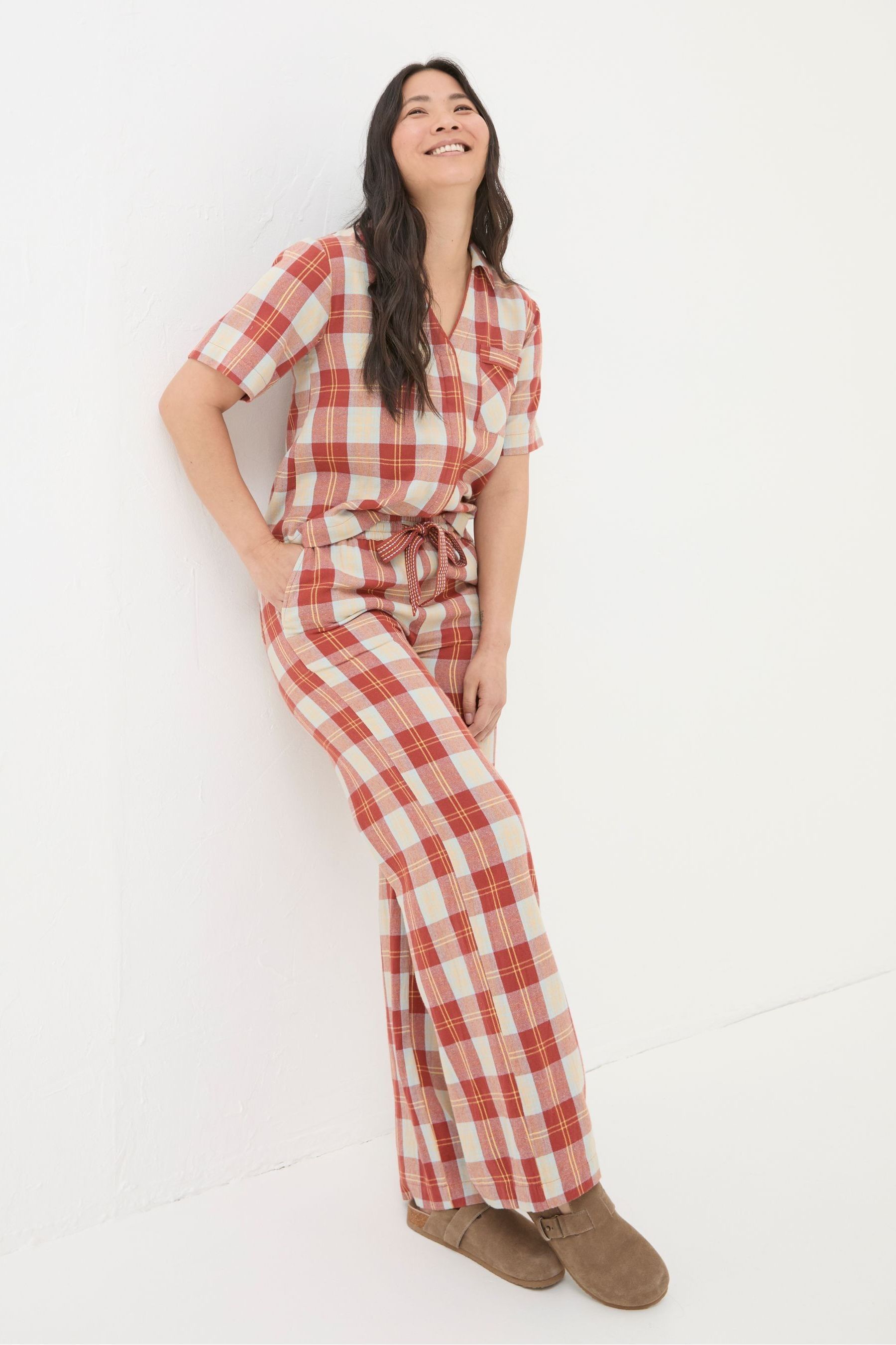 Checked pyjama bottoms womens online