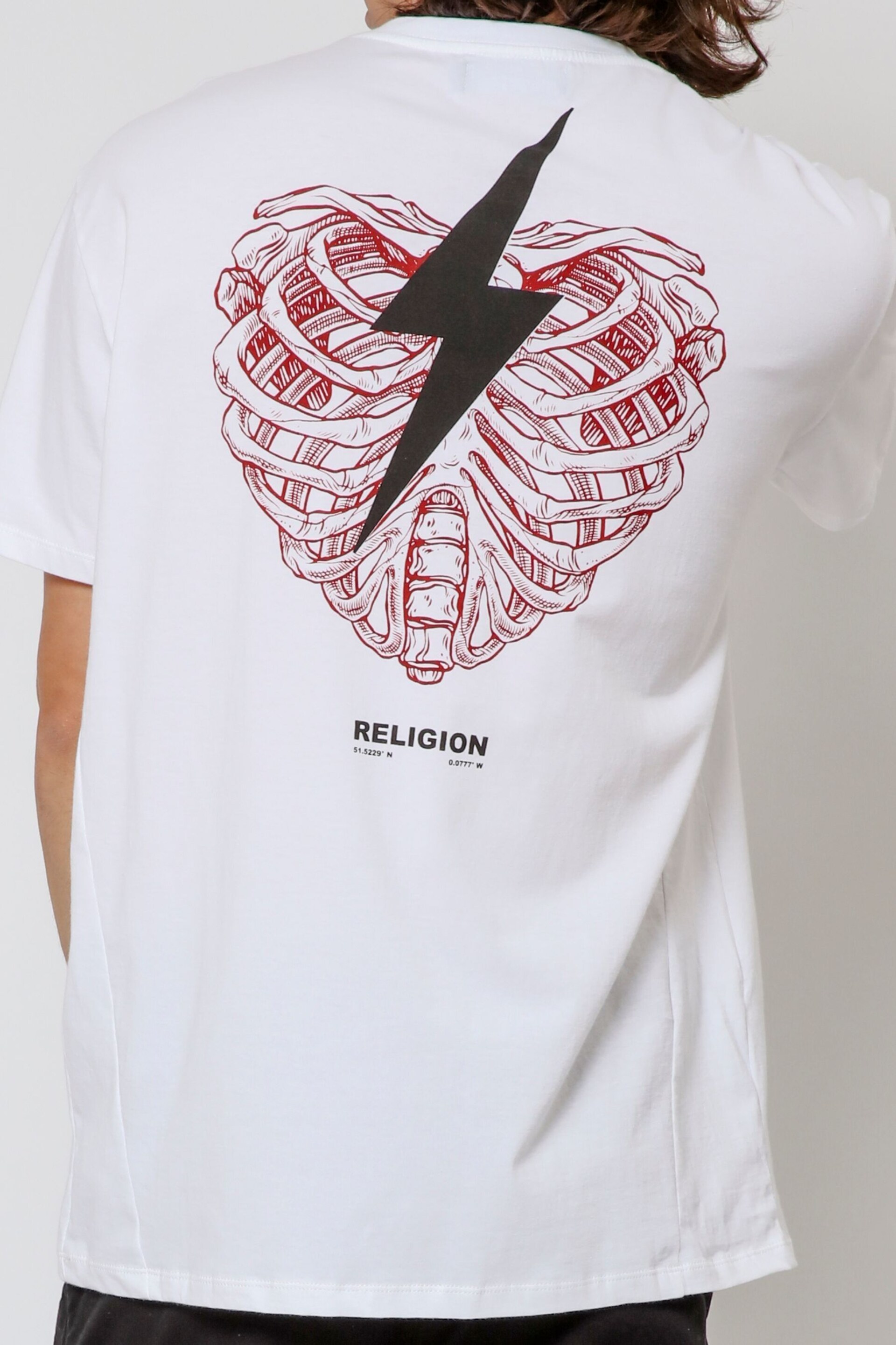 Religion White Heart Bold T-Shirt - Image 4 of 5
