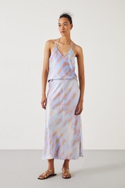 Hush Blue Indra Satin Maxi Skirts - Image 1 of 5