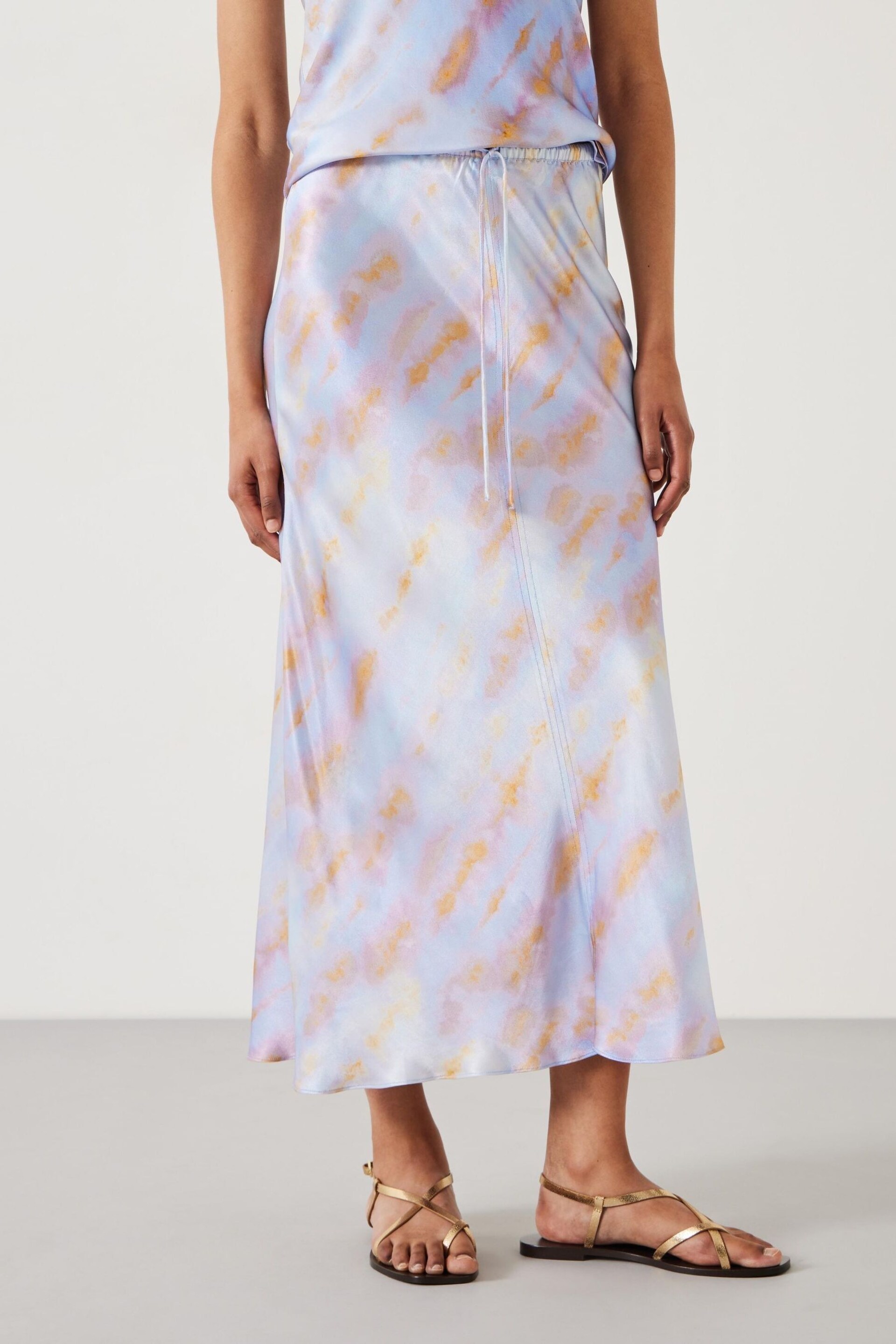 Hush Blue Indra Satin Maxi Skirts - Image 2 of 5