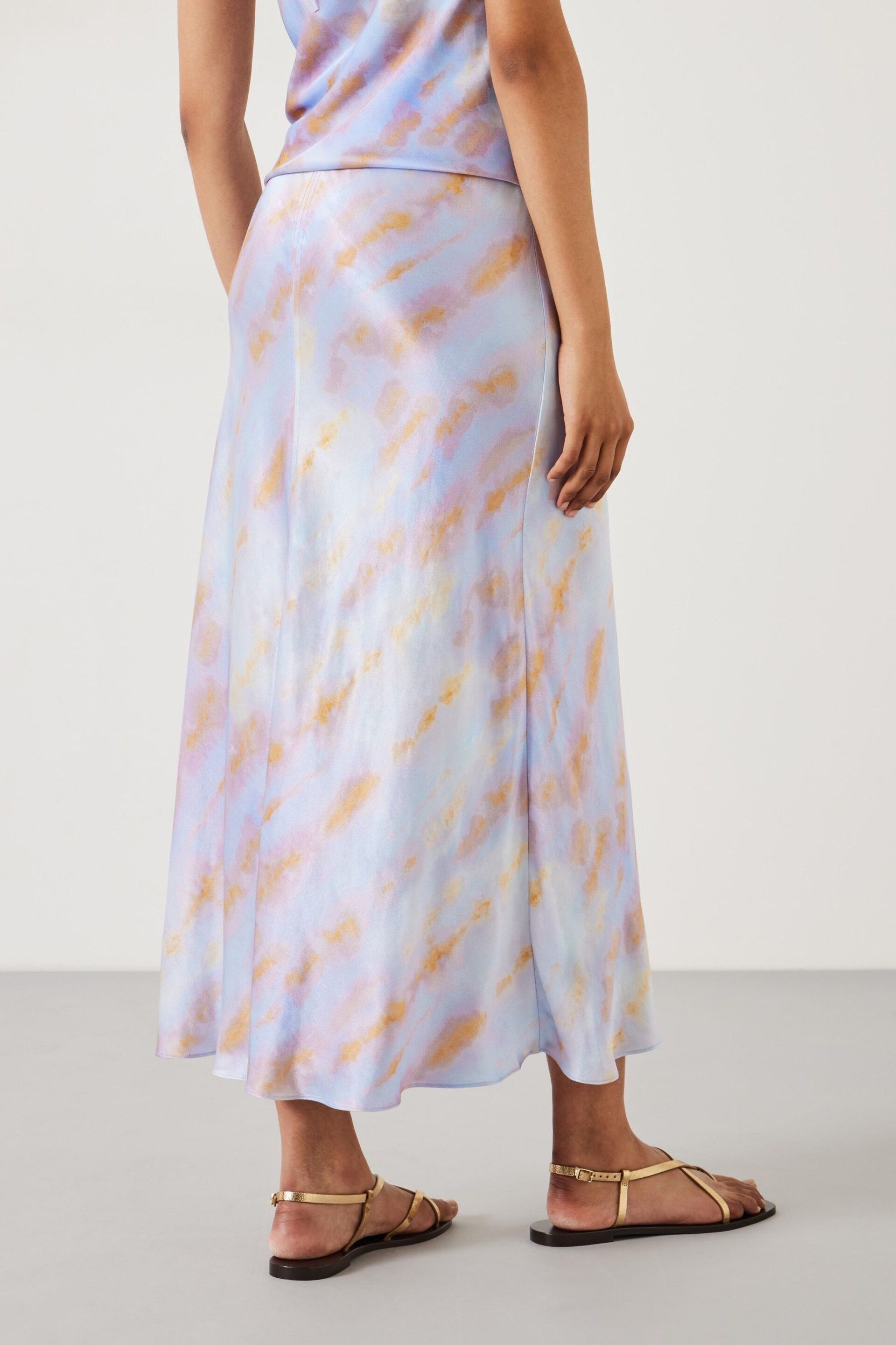 Hush Blue Indra Satin Maxi Skirts - Image 3 of 5