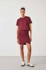 Hush Red Marlie Jersey Mini 100% Cotton Dress - Image 1 of 5