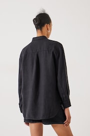 Hush Black Libby Linen Shirt - Image 3 of 5