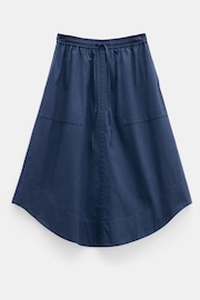 Hush Blue Kelly Curved 100% Cotton Midi Skirt - Image 5 of 5